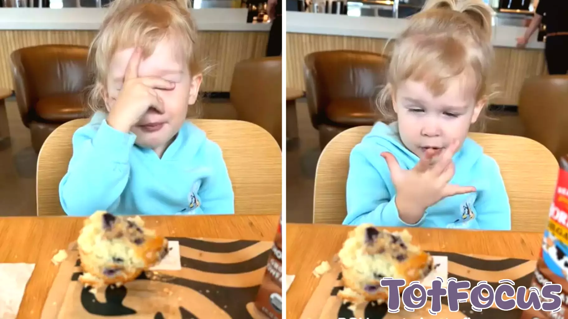 Toddler's High Chair Antics Leave Mom Puzzled