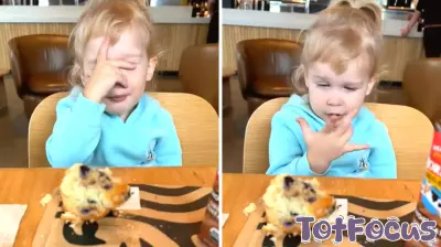 Toddler's High Chair Antics Leave Mom Puzzled